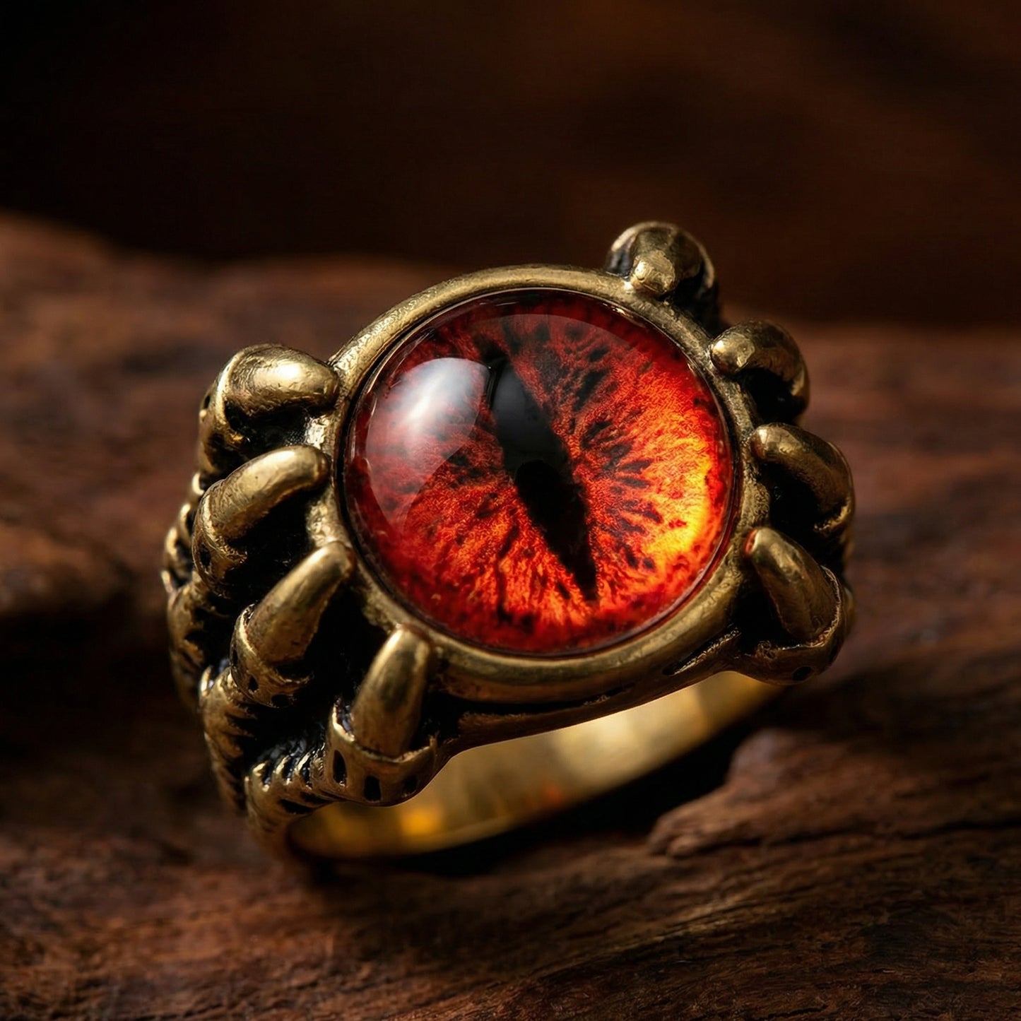 LNCHRAN Dragon Claw Evil Eye Ring Unisex Gothic Vintage Statement Jewelry